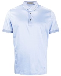 Мужская голубая футболка-поло от Corneliani