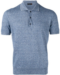 Мужская голубая футболка-поло от Corneliani