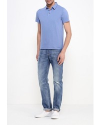 Мужская голубая футболка-поло от Cortefiel