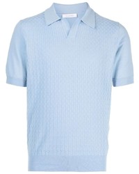Мужская голубая футболка-поло от Cruciani