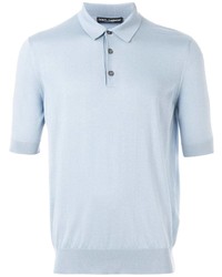 Мужская голубая футболка-поло от Dolce & Gabbana
