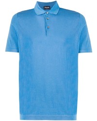 Мужская голубая футболка-поло от Drumohr