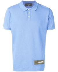 Мужская голубая футболка-поло от DSQUARED2