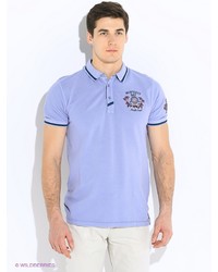 Мужская голубая футболка-поло от E-Bound by Earth Bound