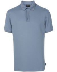 Мужская голубая футболка-поло от Emporio Armani