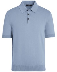 Мужская голубая футболка-поло от Ermenegildo Zegna