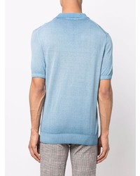 Мужская голубая футболка-поло от Daniele Alessandrini