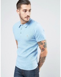 Мужская голубая футболка-поло от Farah