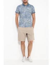 Мужская голубая футболка-поло от Fresh Brand