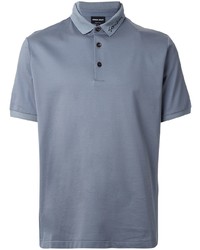 Мужская голубая футболка-поло от Giorgio Armani