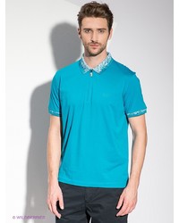 Мужская голубая футболка-поло от Hugo Boss