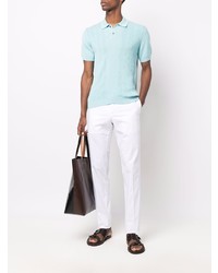 Мужская голубая футболка-поло от Drumohr