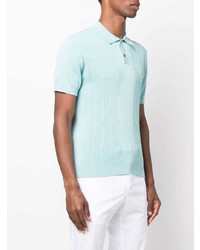 Мужская голубая футболка-поло от Drumohr