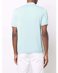 Мужская голубая футболка-поло от Drumohr