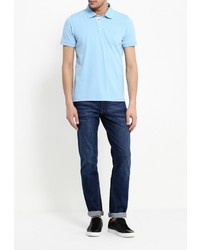 Мужская голубая футболка-поло от LAGERFELD