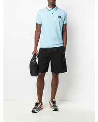 Мужская голубая футболка-поло от Stone Island