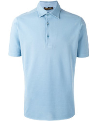 Мужская голубая футболка-поло от Loro Piana