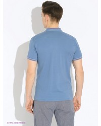 Мужская голубая футболка-поло от Oodji