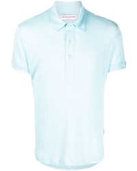 Мужская голубая футболка-поло от Orlebar Brown