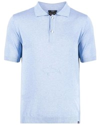 Мужская голубая футболка-поло от Paul & Shark
