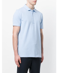 Мужская голубая футболка-поло от BOSS HUGO BOSS