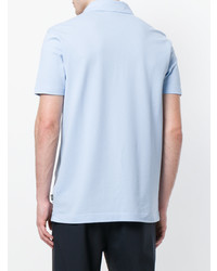 Мужская голубая футболка-поло от BOSS HUGO BOSS