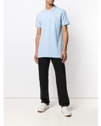 Мужская голубая футболка-поло от MAISON KITSUNÉ