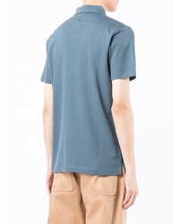 Мужская голубая футболка-поло от Sunspel
