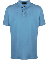 Мужская голубая футболка-поло от Roberto Collina