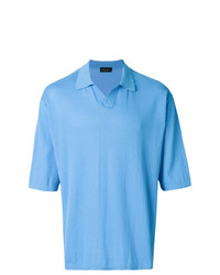 Мужская голубая футболка-поло от Roberto Collina