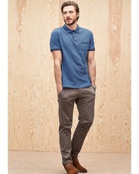 Мужская голубая футболка-поло от s.Oliver