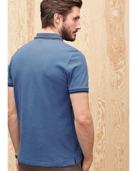 Мужская голубая футболка-поло от s.Oliver