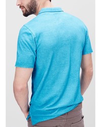 Мужская голубая футболка-поло от s.Oliver