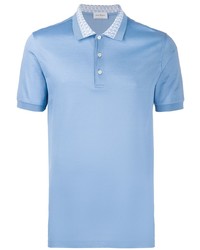 Мужская голубая футболка-поло от Salvatore Ferragamo