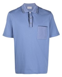 Мужская голубая футболка-поло от Salvatore Ferragamo