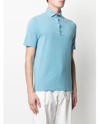 Мужская голубая футболка-поло от Dell'oglio
