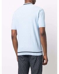 Мужская голубая футболка-поло от Karl Lagerfeld
