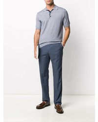 Мужская голубая футболка-поло от Canali