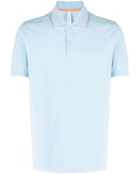 Мужская голубая футболка-поло от Sun 68