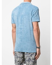 Мужская голубая футболка-поло от Orlebar Brown