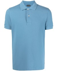Мужская голубая футболка-поло от Tom Ford