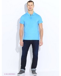 Мужская голубая футболка-поло от Tom Tailor