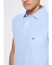 Мужская голубая футболка-поло от Tommy Hilfiger