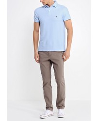 Мужская голубая футболка-поло от Tommy Hilfiger