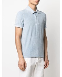 Мужская голубая футболка-поло от Tom Ford