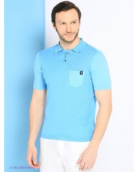 Мужская голубая футболка-поло от Trussardi