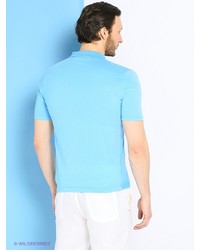 Мужская голубая футболка-поло от Trussardi