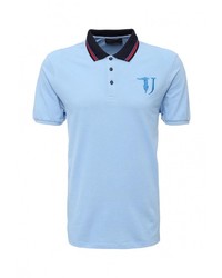 Мужская голубая футболка-поло от Trussardi Jeans