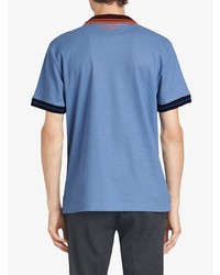 Мужская голубая футболка-поло от Burberry