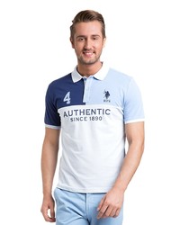Мужская голубая футболка-поло от U.S. Polo Assn.
